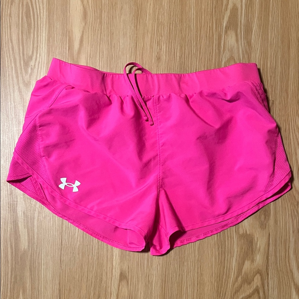 Under Armour Girly Bright Pink Athletic Shorts